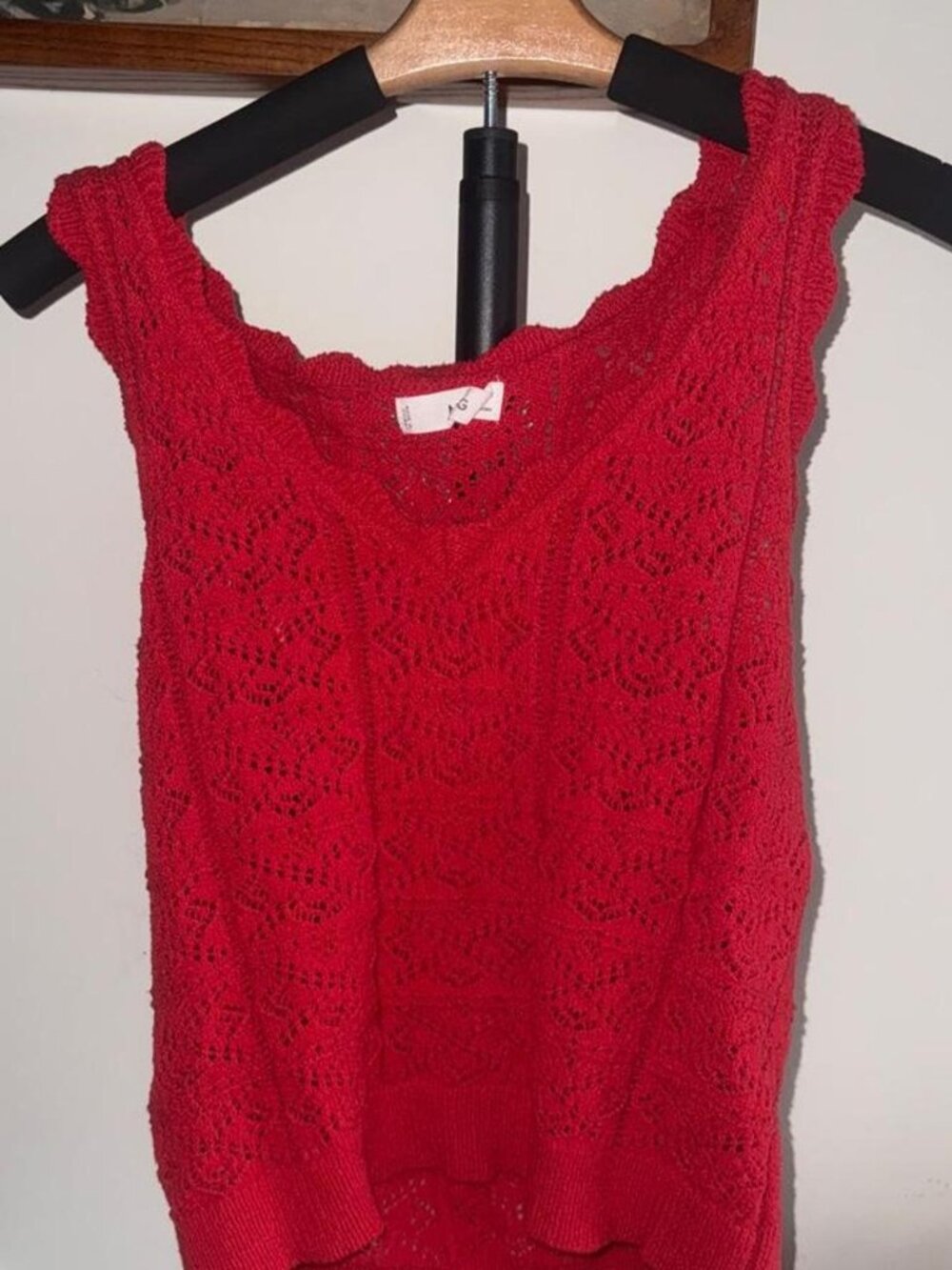 Mango Women's Red Knit Top